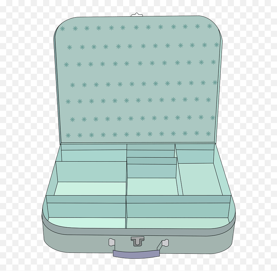 Green Suitcase With Compartment Clipart - Open Suitcase Clipart Transparent Emoji,Suitcase Emoji