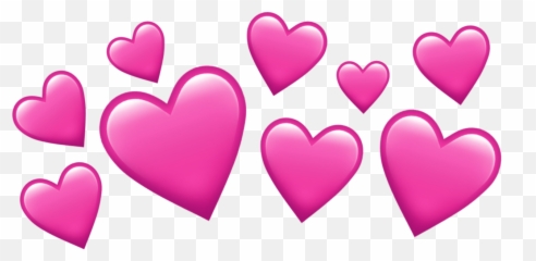 Pink Heart Emoji Png - Hearts Over Head Png,Pink Heart Emoji Png