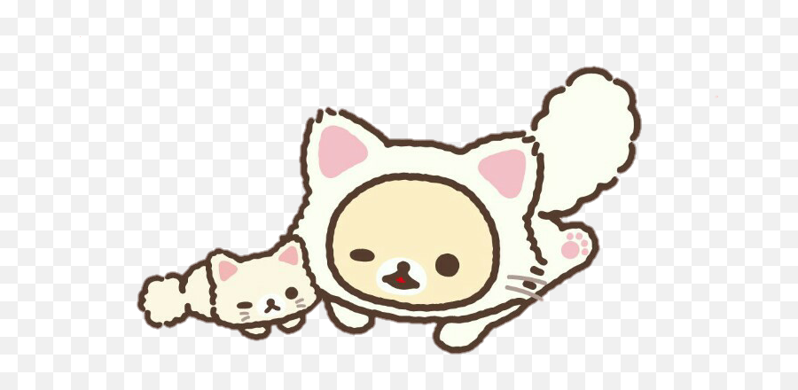 Rilakkuma Bear Neko Kawaii Cute Sticker By - Korilakkuma Png Emoji,Neko Emoji