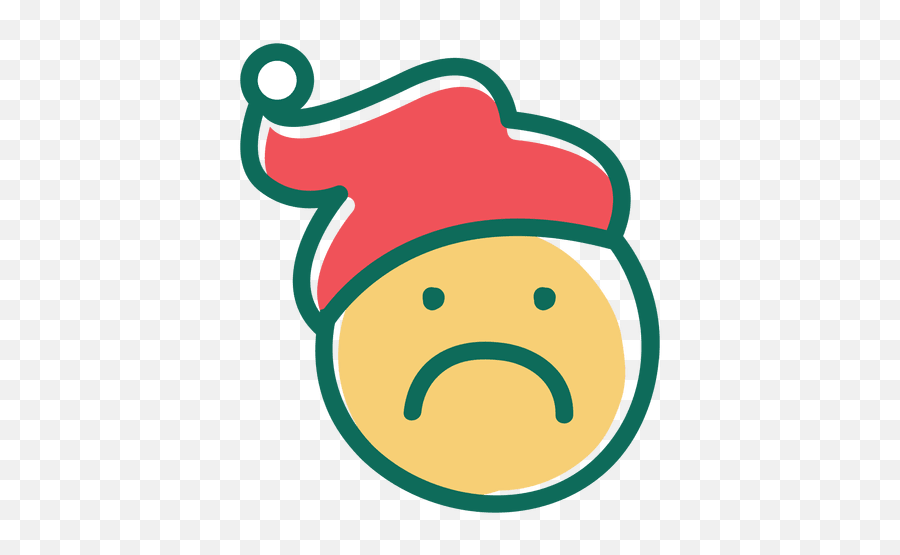 Frown Santa Claus Hat Face Emoticon 23 - Imagens De Papai Noel Triste Emoji,Frown Emoticon