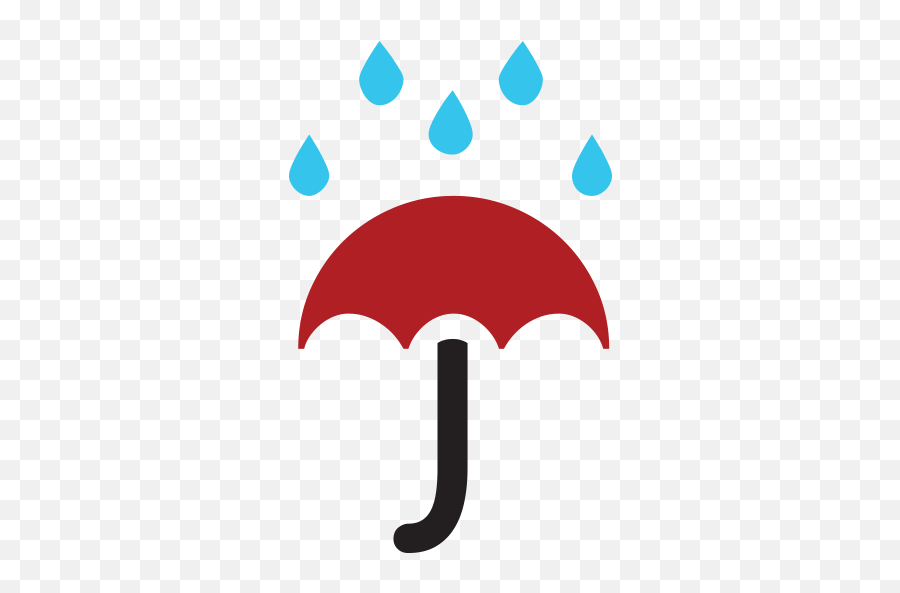 Umbrella With Rain Drops Emoji For Facebook Email Sms - Red Umbrella Emoji,Umbrella Emoji