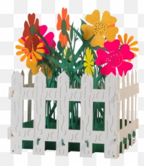 Flower Fence Pop Up Card - Bouquet Emoji,Fencing Emoji