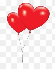 Heart Balloons Transparent Png - Red Heart Balloons Png Emoji,Heart Emoji Balloons