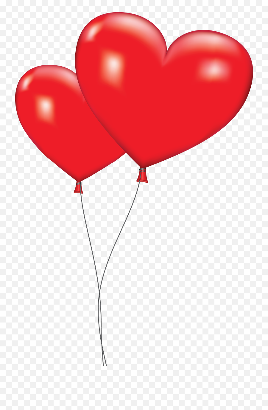 Heart Balloons Transparent Png - Red Heart Balloons Png Emoji,Heart Emoji Balloons
