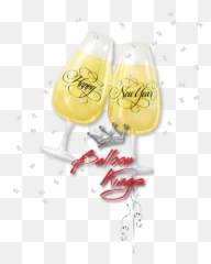 Happy New Year Toasting Glasses - Portable Network Graphics Emoji