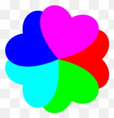 Bezier Svg Flower Heart - Scalable Vector Graphics Emoji