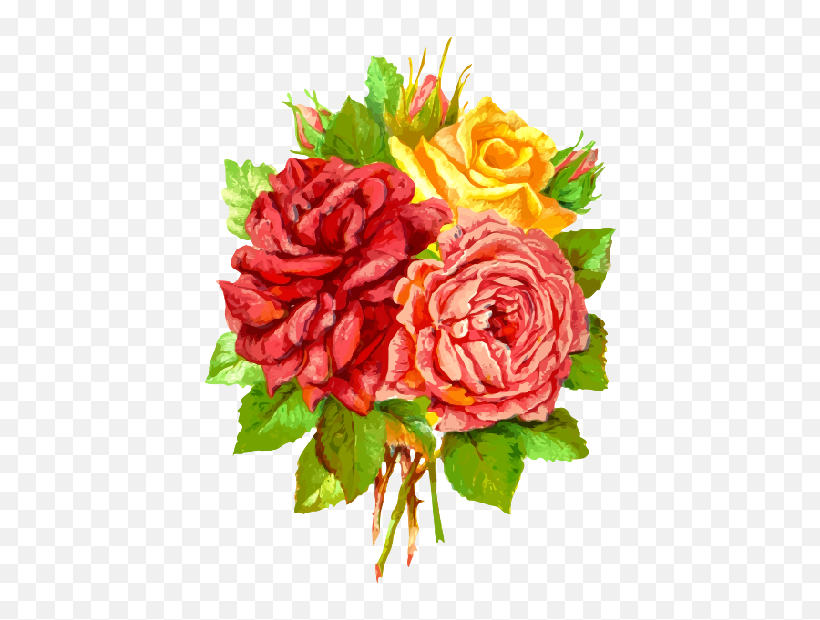 Yellow And Red Roses - Flower Emoji,Four Leaf Clover Emoji