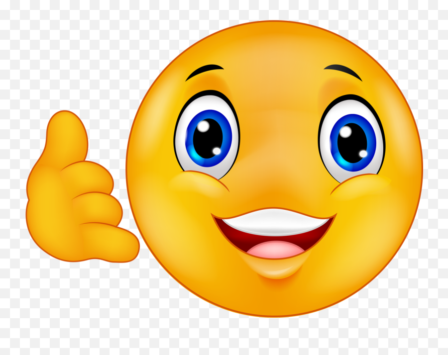 Smiley Face - Smiley Cartoon Face Transparent Emoji,Shaka Emoticon