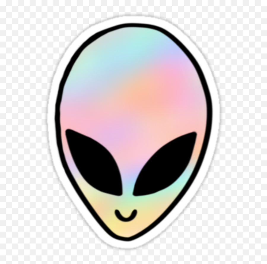 Colorful Holographic Area51 Et Cute - Aesthetic Stickers Emoji,Emoji Area 51