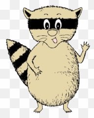 Raccoon - Cartoon With Transparent Background Emoji