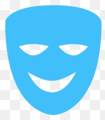 Caribbean Blue Comedy Icon - Pink Mask Emoji
