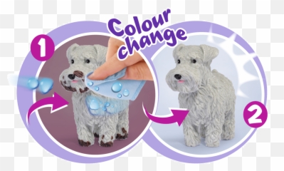 Evi Love - Dog Bath 12cm Doll With Accessories Doll Emoji,Schnauzer Emoji