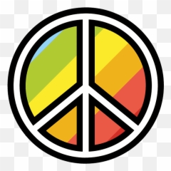 Peace symbol emoji clipart Free download transparent PNG - Flowery Sign Black And White