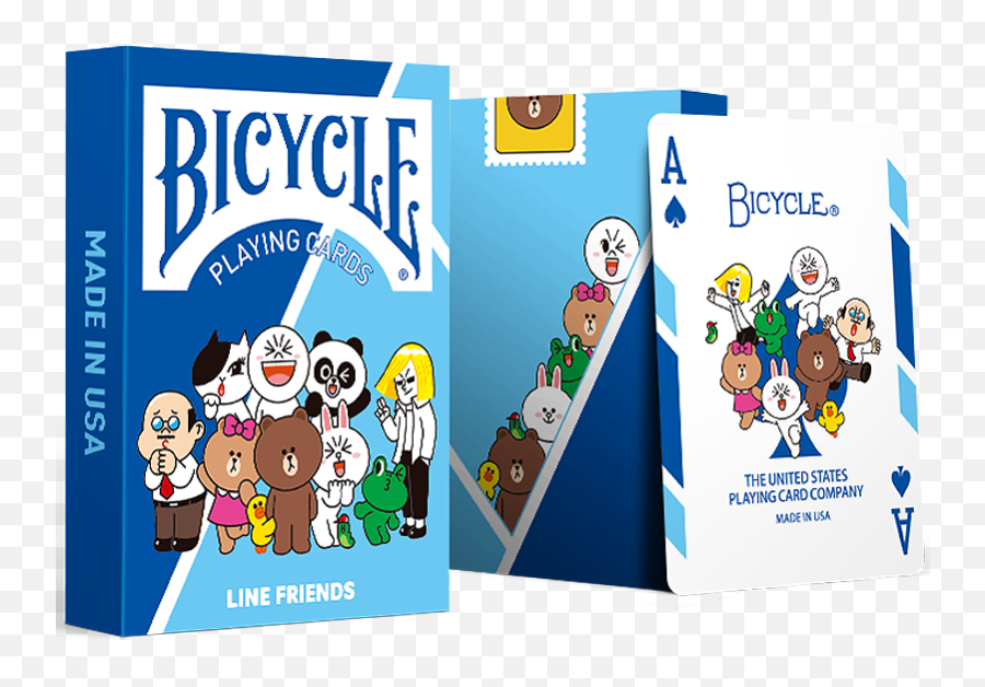 Bicycle Line Friends Jungle Brown Playing Cards Cute Cartoon Deck Uspcc Limited Edition Poker Card Games Magic Tricks Props - Bicycle Line Friends Playing Cards Emoji,Bicycle Emoji