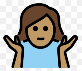 Medium Skin Tone Emoji - Female Actor Shrugging Free Clipart