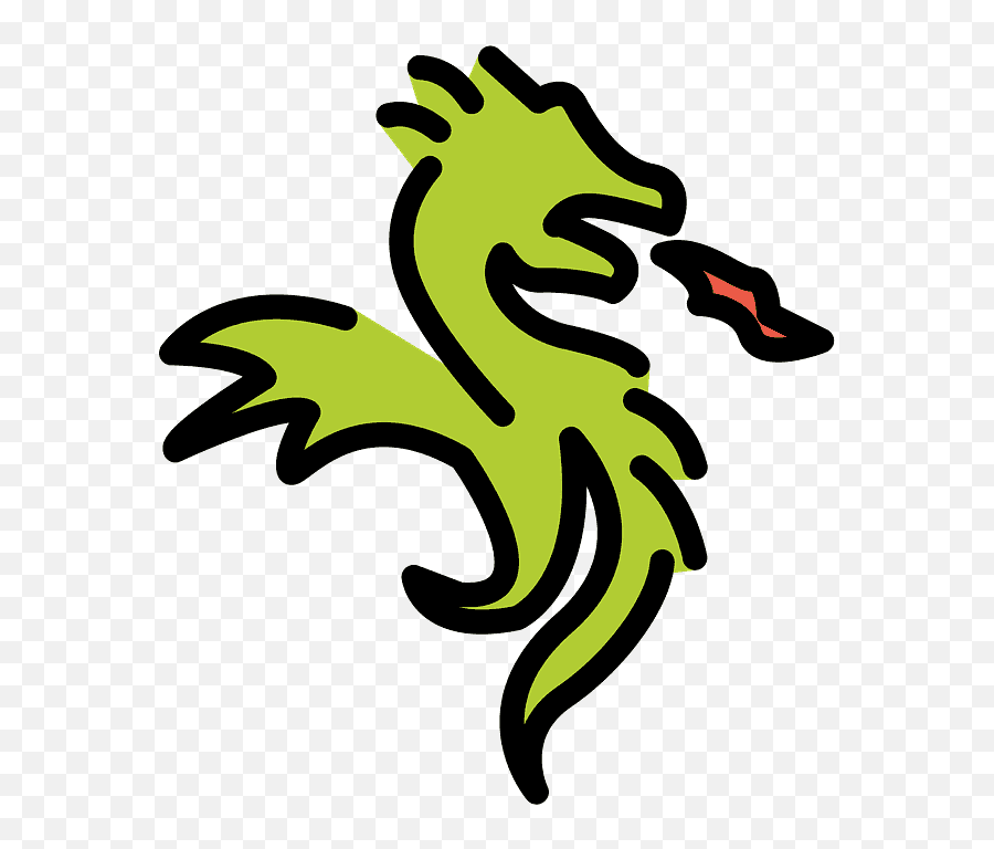 Dragon Emoji Clipart - Drache Emoji,Dragon Face Emoji