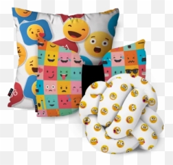 Kit 1 Almofada mais Nó Big e Laço Emojis - Decorative