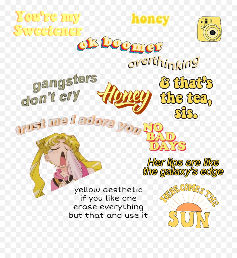 Yellow Sticker By B E R R Y B A B E - Girly Emoji,Nod Emoji