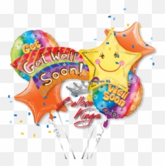 Get Well Soon Shooting Star Bouquet - Png Ballon Emoji
