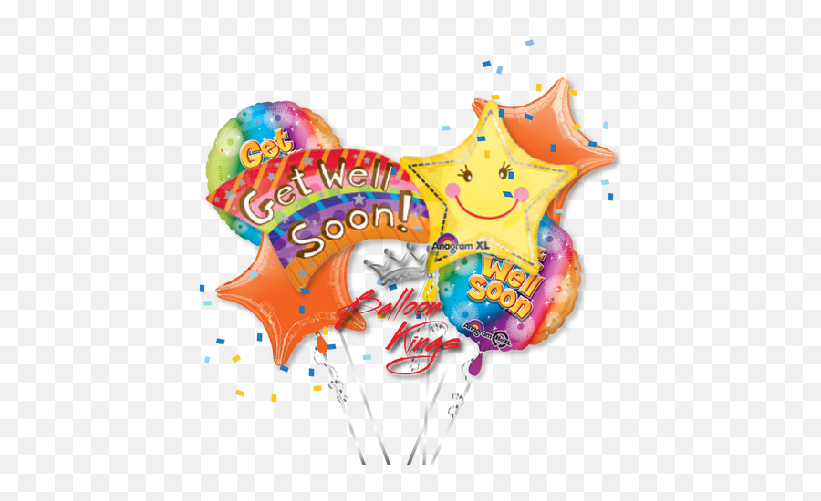 Get Well Soon Shooting Star Bouquet - Png Get Well Soon Ballon Emoji,Get Well Emoji Art