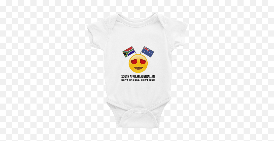South African Australian Baby Romper - I D Rather Be With My Aunt Onesie Emoji,South African Flag Emoji