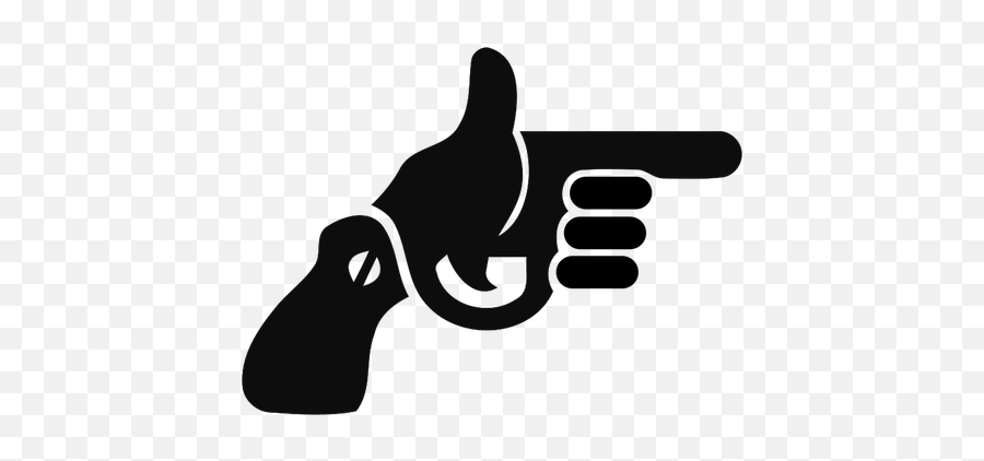 Gun Shape Pointing Finger - Hand Gun Logo Emoji,Finger Point Emoticon