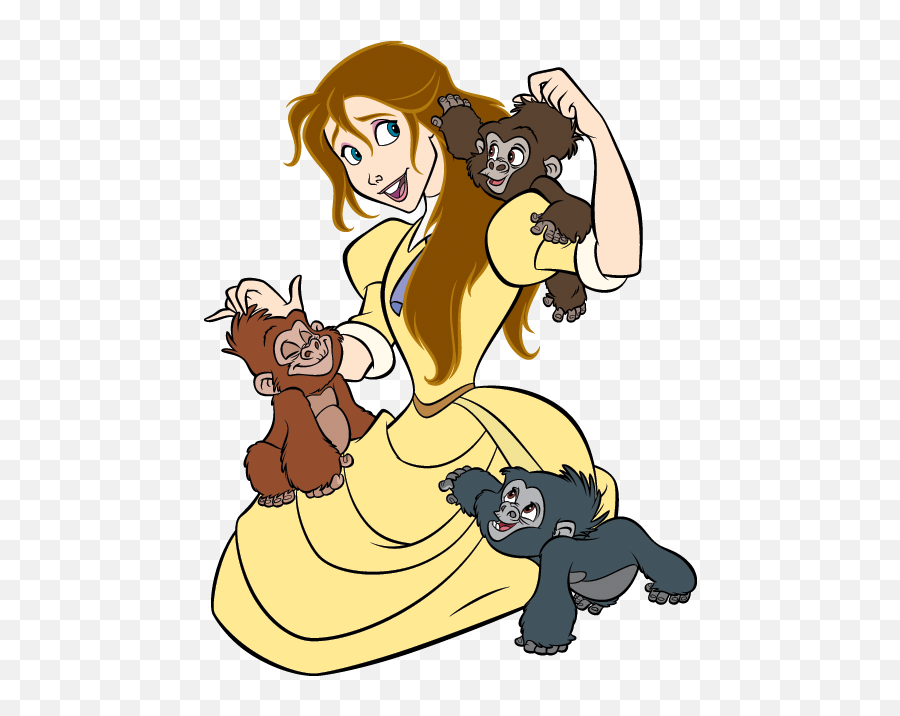 Cute Clipart Gorilla - Disney Tarzan Jane Clipart Emoji,Porter Emoji