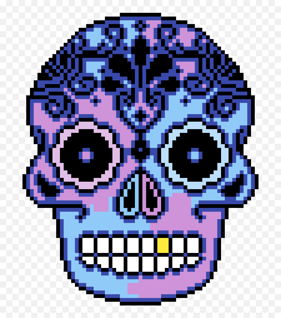 Pixilart - Skull Emoji,Sugar Skull Emoji