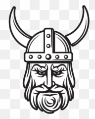 Viking Face Drawing - Cartoon Viking Horned Helmet Emoji,Viking Emoji