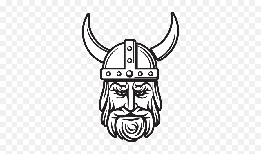 Viking Face Drawing - Cartoon Viking Horned Helmet Emoji,Viking Emoji