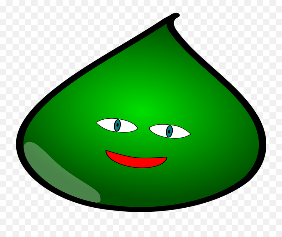 Monster Slime Drop - Green Slime Monster Emoji,Devil Emoticon