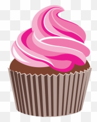 Cupcake Frosting Icing Logo - Transparent Background Emoji
