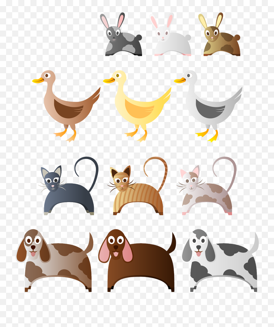 Animals Bunny Cat Dog Duck - Responsible Pet Ownership Emoji,Bouquet Emoji