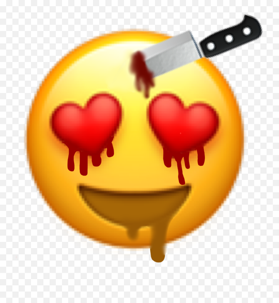 Emoji Blood Love Heart Crazy Yandere Die Kill Dieforyou - Crazy In Love Emoji,Crazy Emoticon