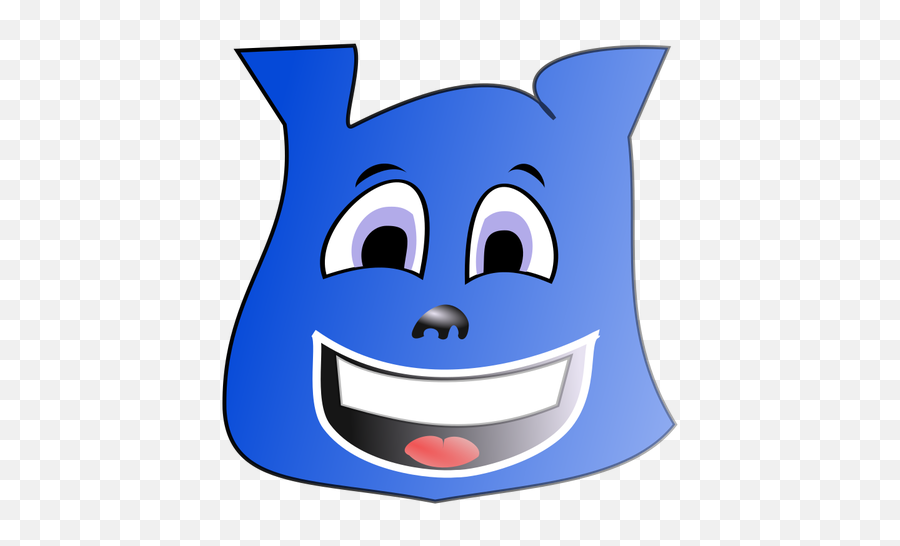 Happy Blue Emoticon - Emoticon Feliz Png Cor Azul Emoji,Happy Emoji
