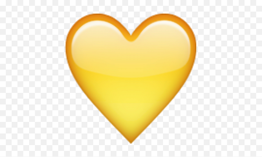 Yellow Tumblr Heart Emoji - Yellow Heart Emoji Png,Gold Heart Emoji