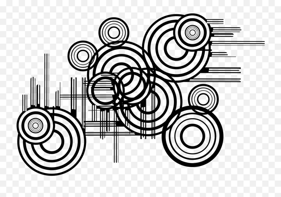 Blob Rings Circle Abstract Kunterbunt - Circle Abstract Black And White Emoji,Wine Emoji