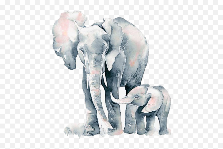 Elephant Elephants Cute - Sticker By Kaylee Elephant Watercolor Painting Emoji,Elephant Emoji