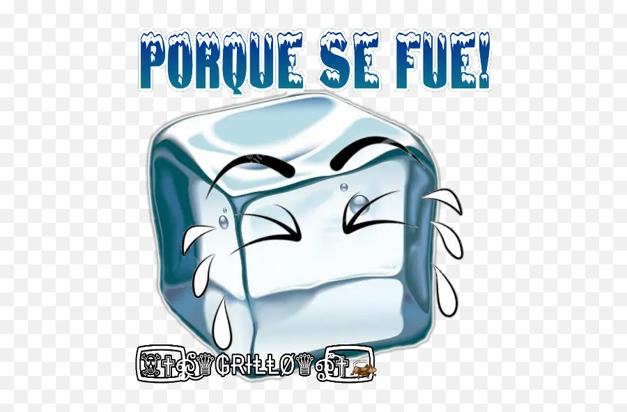 Ice Cube Sticker För Whatsapp - Bag Emoji,Ice Cube Emoji