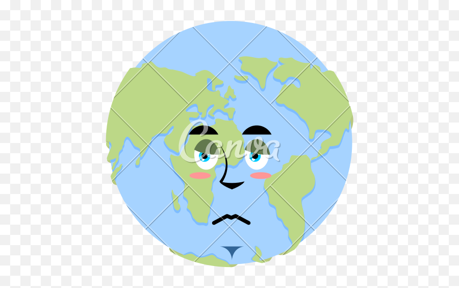 Earth Sad Emoji - Terre Endormie,Earth Emoji