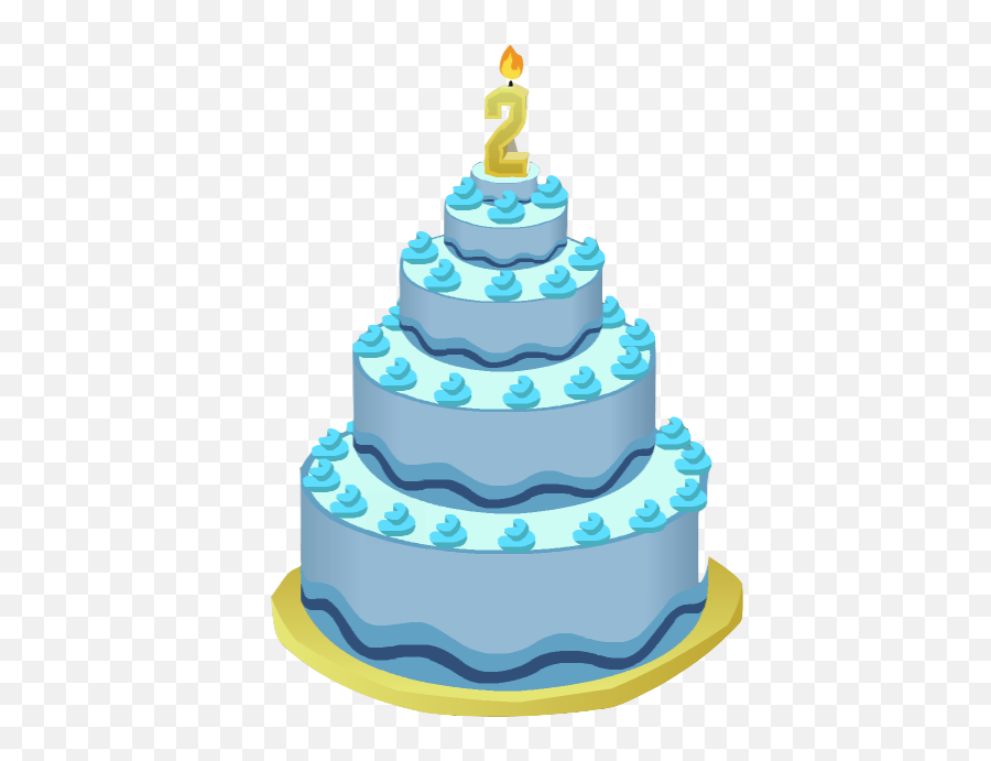 Blue Birthday Cake Transparent Png Clipart Free Download - 2nd Birthday Cake Png Emoji,Bday Cake Emoji
