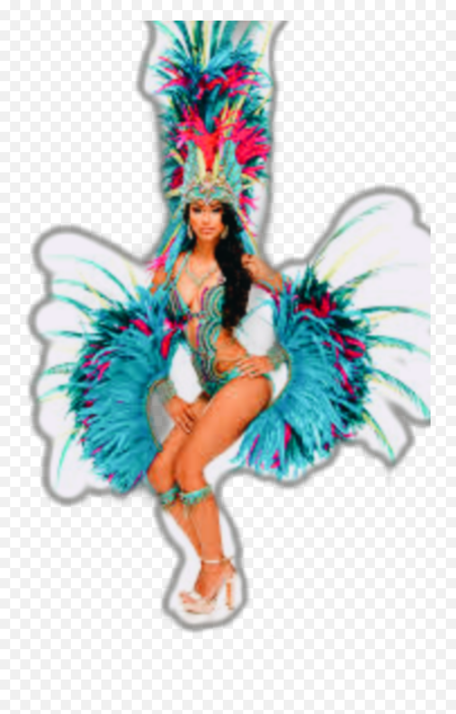 Showgirl Beautiful Party Prom Dance - Figurine Emoji,Hula Dancer Emoji