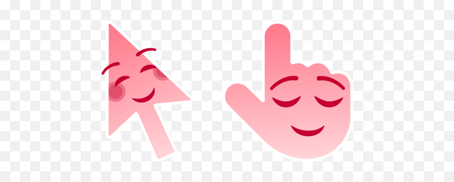 Cursoji - Smiling And Relieved Face Cursor U2013 Custom Cursor Sign Language Emoji,Relieved Emoji