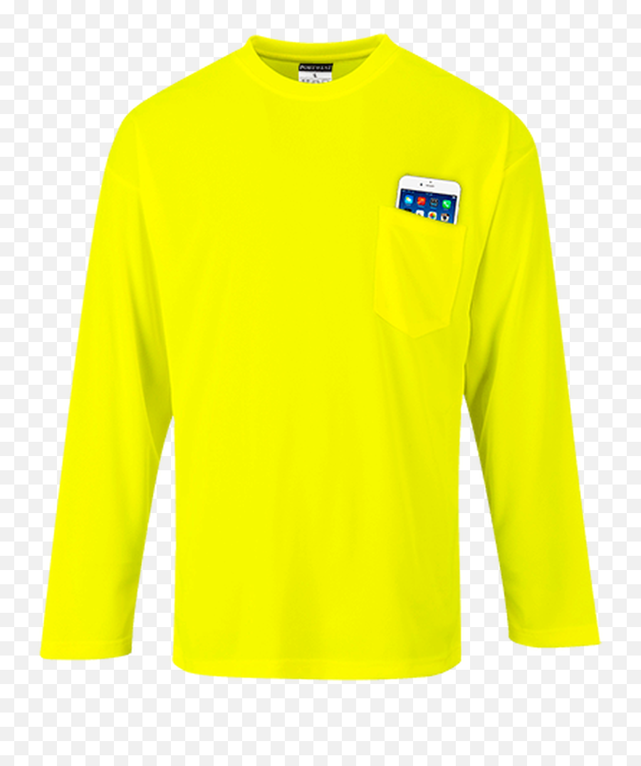 Portwest S579 Long Sleeve Pocket T - Long Sleeve Emoji,Emoji Long Sleeve Shirt