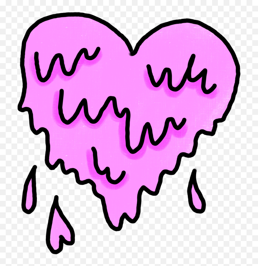 Melting Heart Cute Aesthetic Sticker - Heart Melting Emoji,Melting Heart Emoji