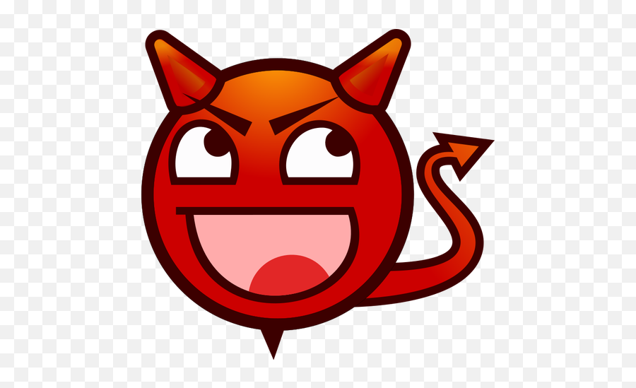 An Emoticon Of A Devil - Demon Clipart Emoji,Laughing Emoji
