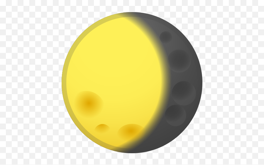 Waning Gibbous Moon Emoji - Circle,Yellow Moon Emoji