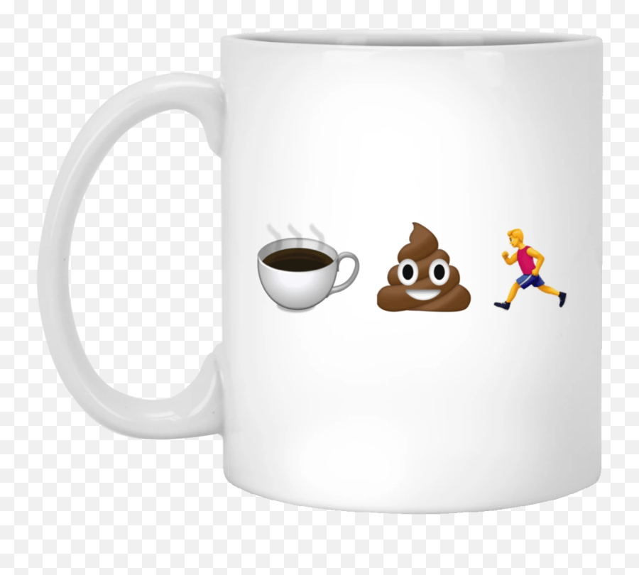 Coffee Poop Run Emoji Mug - Mug,Male Emoji