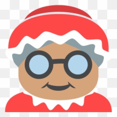 Medium Skin Tone Emoji Emoticon - Señora Claus