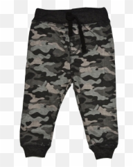 Black Camo Distressed Jogger Pants - Pocket Emoji